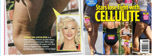 Cellulite celebrit: Christina Aguilera con la cellulite