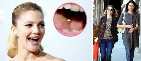 Dieta celebrit: Drew Barrymore piercing