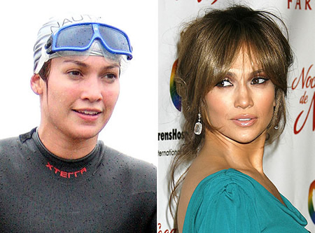 Celebrit senza trucco: Jennifer Lopez sans maquillage 