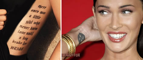 Tatuaggi Celebrit: I tatuaggi di Megan Fox