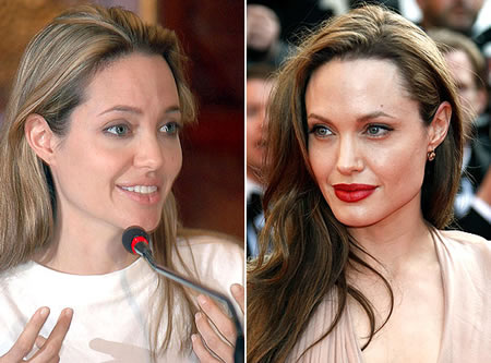 Celebrità senza trucco: Angelina Jolie senza trucco