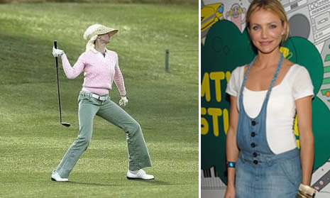 Esercizi per perdere peso: Cameron Diaz golf