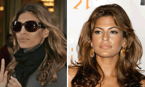 L'acconciatura da star di Eva Mendes