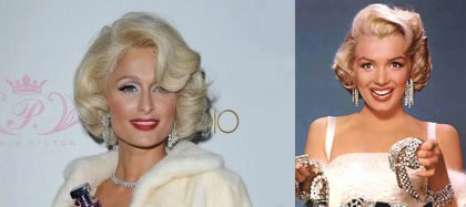 Celebrità imitano Marilyn Monroe: Paris Hilton 