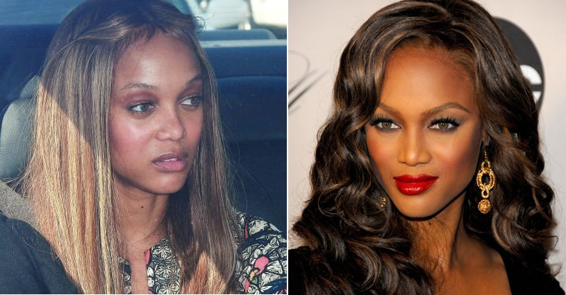 Trucco delle Celebrit: Tyra Banks senza trucco